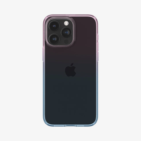 ACS06557 - iPhone 15 Pro Max Case Liquid Crystal in crystal clear showing the back